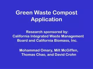 Green Waste Compost Application
