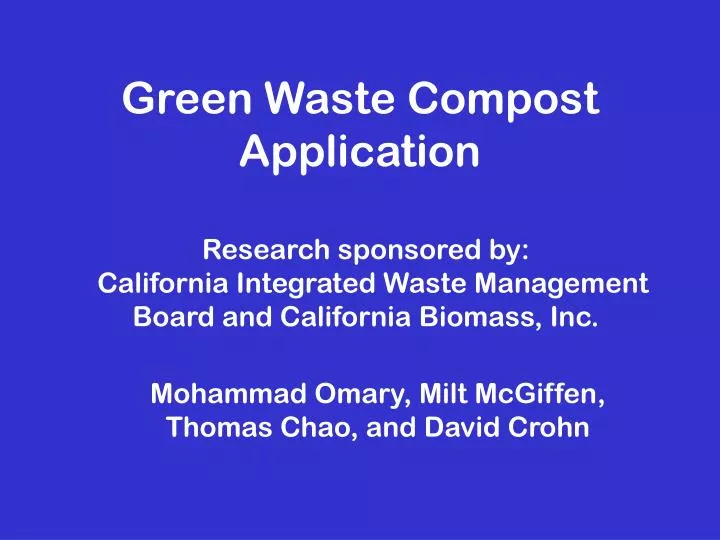 green waste compost application