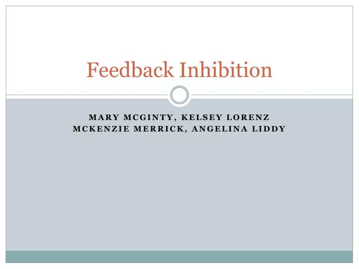 feedback inhibition
