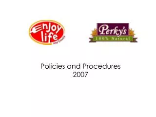 Policies and Procedures 2007