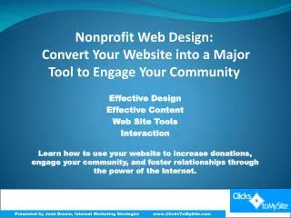 Effective Design Effective Content Web Site Tools Interaction