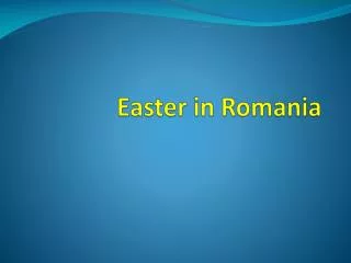 easter in romania