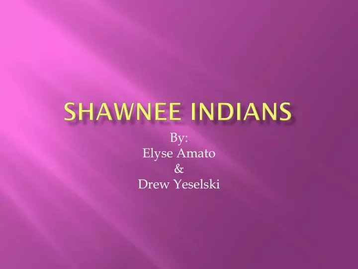 shawnee indians