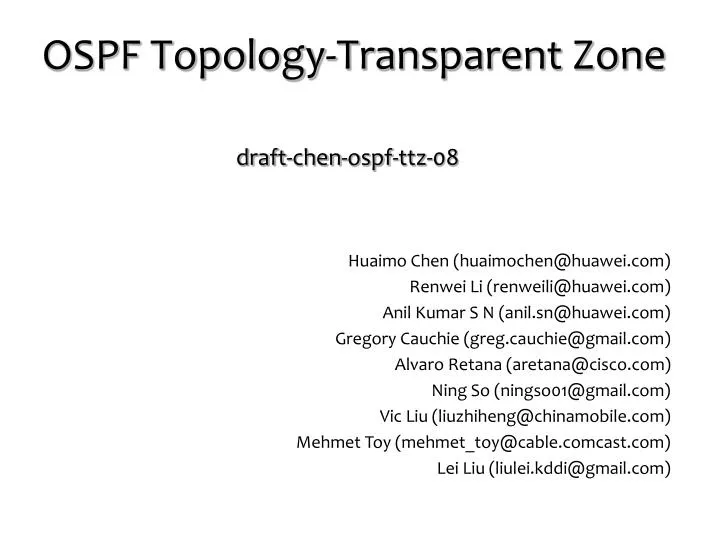 ospf topology transparent zone