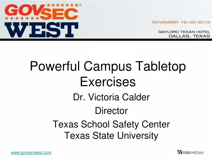 powerful campus tabletop exercises