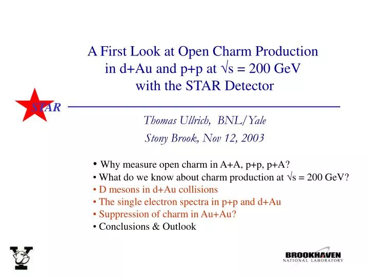 a first look at open charm production in d au and p p at s 200 gev with the star detector