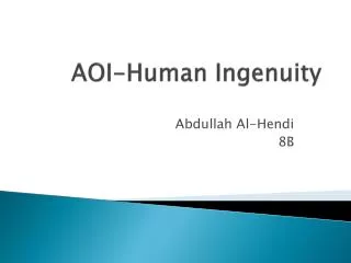 AOI-Human Ingenuity
