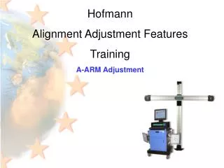 Hofmann Alignment Adjustment Features Training A-ARM Adjustment