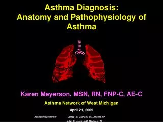 Asthma Diagnosis: Anatomy and Pathophysiology of Asthma