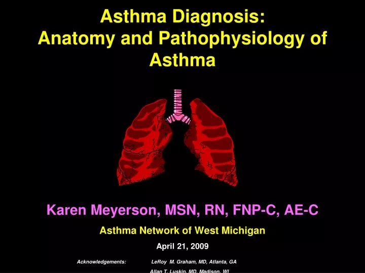 asthma diagnosis anatomy and pathophysiology of asthma