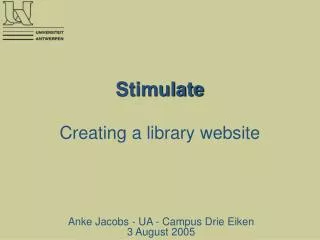 Stimulate Creating a library website