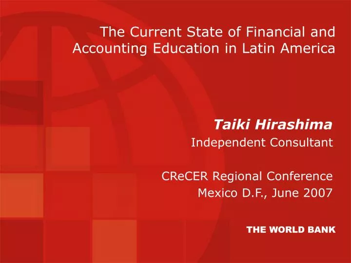the current state of financial and accounting education in latin america