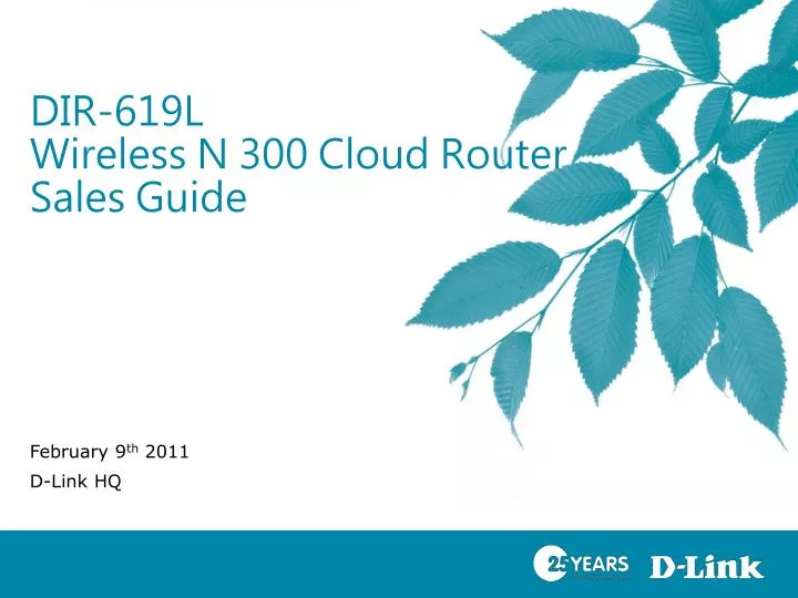 dir 619l wireless n 300 cloud router sales guide