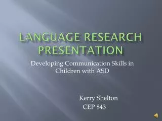 Language Research Presentation