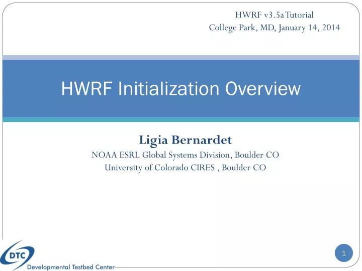 hwrf initialization overview