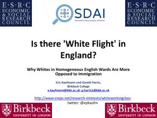 Is there 'White Flight' in England?