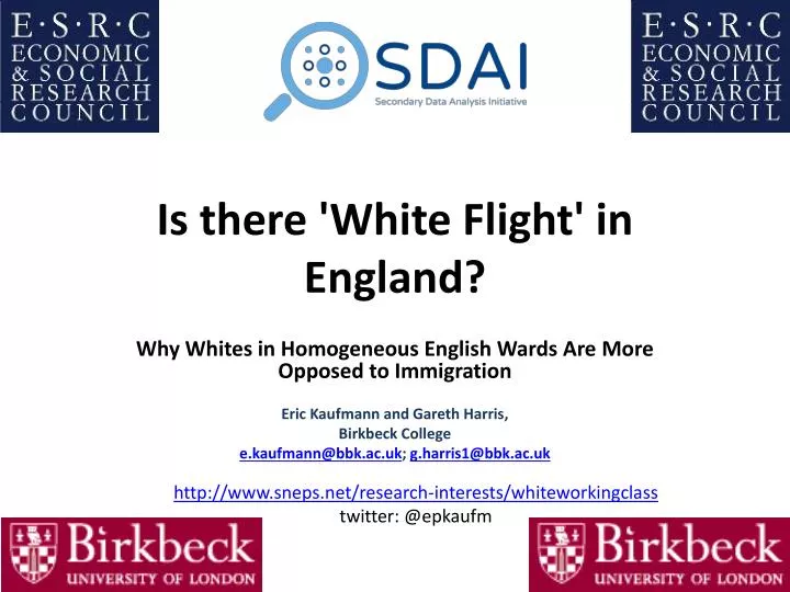 is there white flight in england