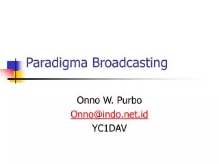 paradigma broadcasting