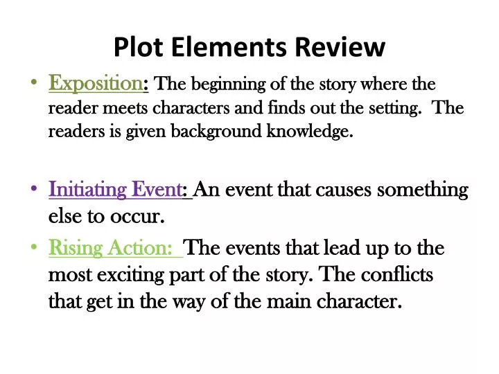 plot elements review