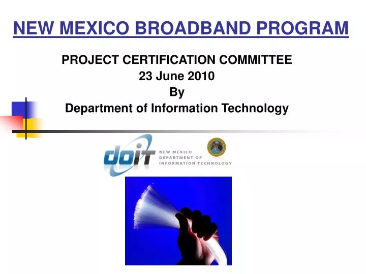 new mexico broadband program