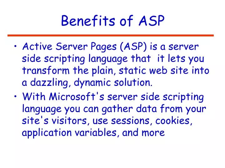 benefits of asp