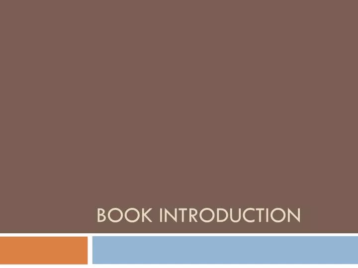 book introduction