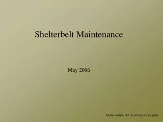 Shelterbelt Maintenance May 2006