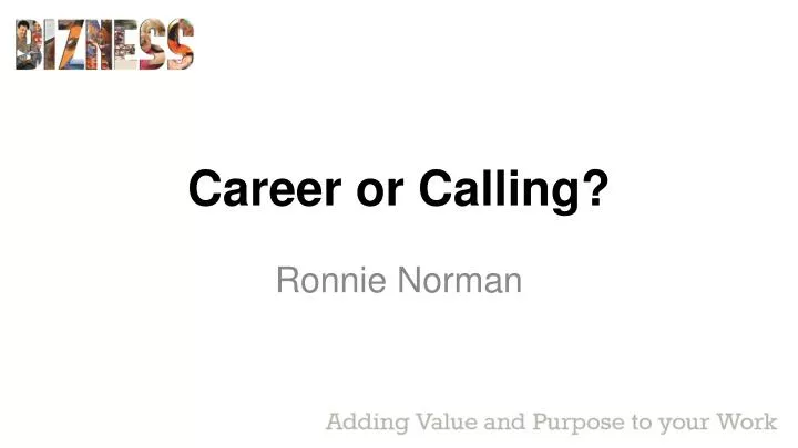 career or calling