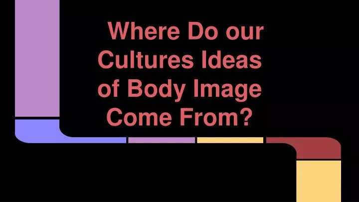 where do our cultures ideas of body image come from