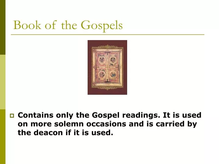 book of the gospels