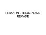 LEBANON – BROKEN AND REMADE