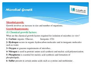 Microbial Growth