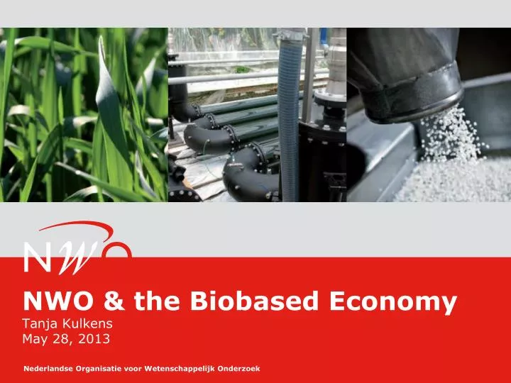nwo the biobased economy tanja kulkens may 28 2013