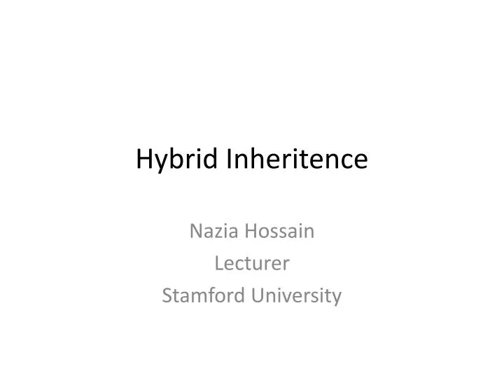 hybrid inheritence