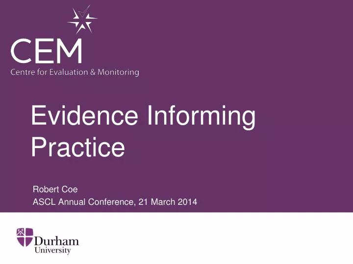 evidence informing practice