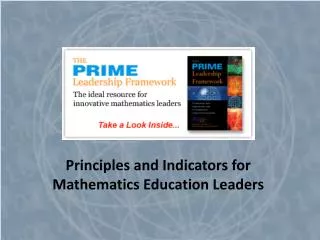 Principles and Indicators for Mathematics Education Leaders