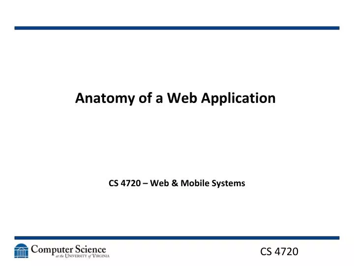 anatomy of a web application