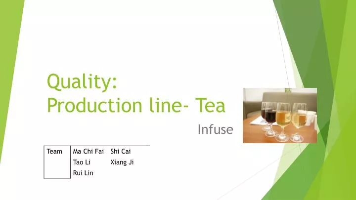 quality production line tea