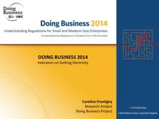 DOING BUSINESS 2014 Indicators on Getting Electricity