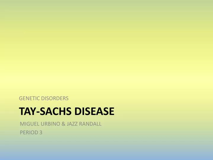 tay sachs disease