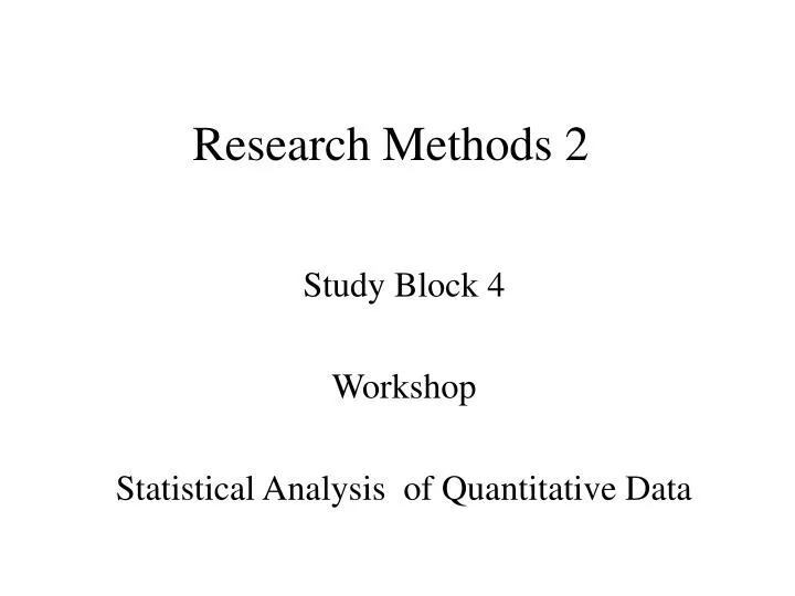 research methods 2