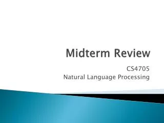 Midterm Review