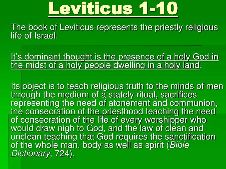 Sacrifice, Atonement, and Holiness in Leviticus