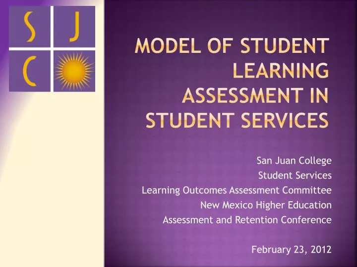 model of student learning assessment in student services