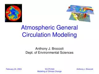 Atmospheric General Circulation Modeling