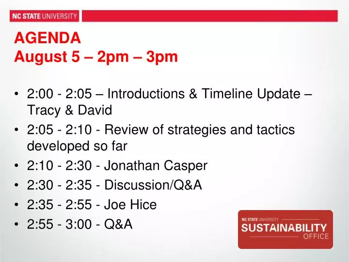 agenda august 5 2p m 3pm