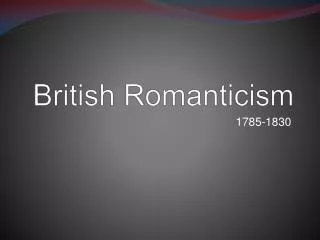 British Romanticism