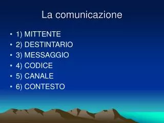 la comunicazione