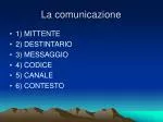 La comunicazione - slide 1