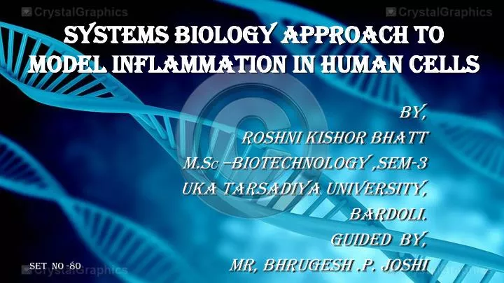 systems biology approach to model inflammation in human cells
